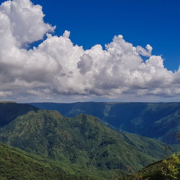 mountains and clouds in Shillong, India