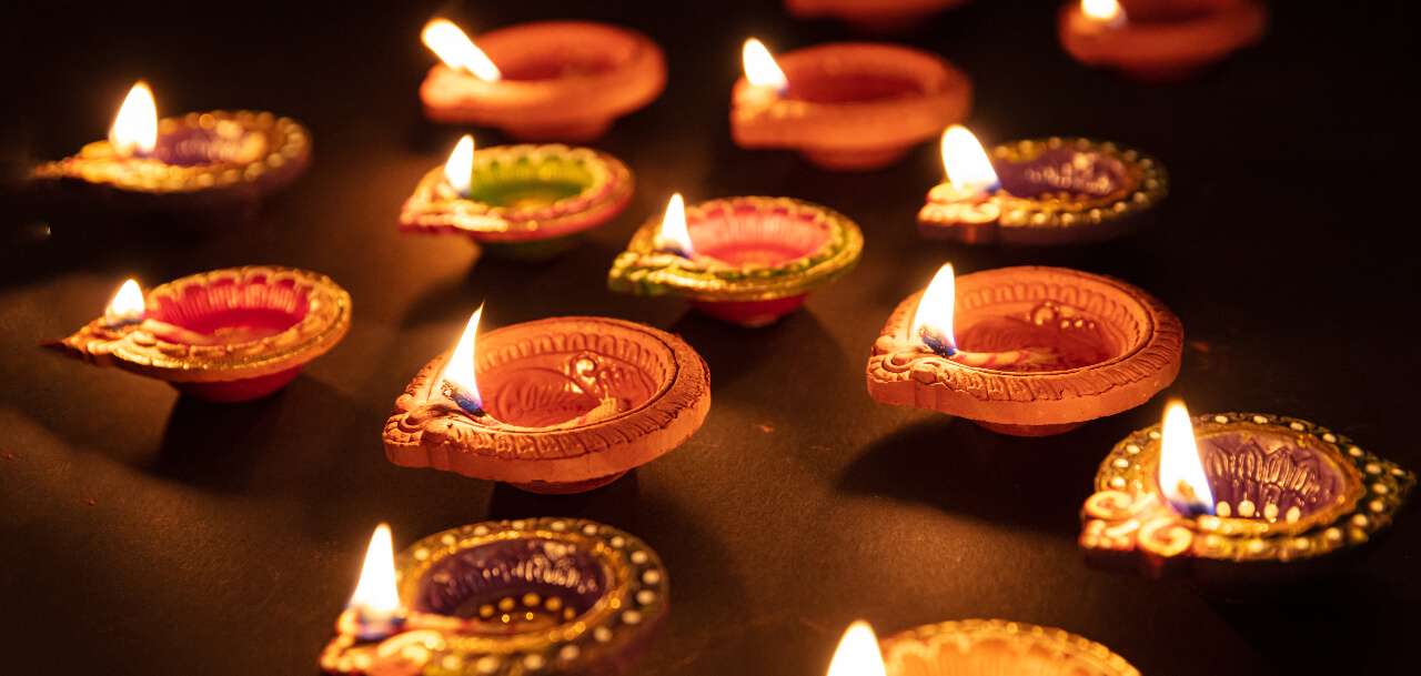 Diwali lights in India