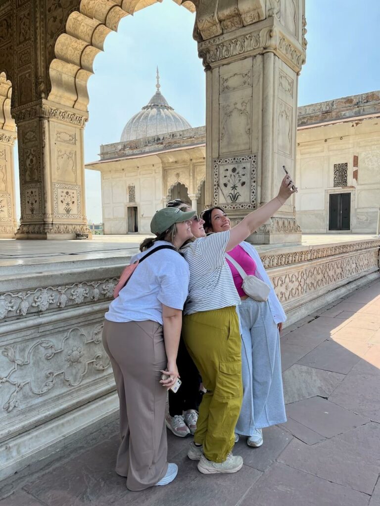 students at Red Fort, Delhi during Study Abroad in India program