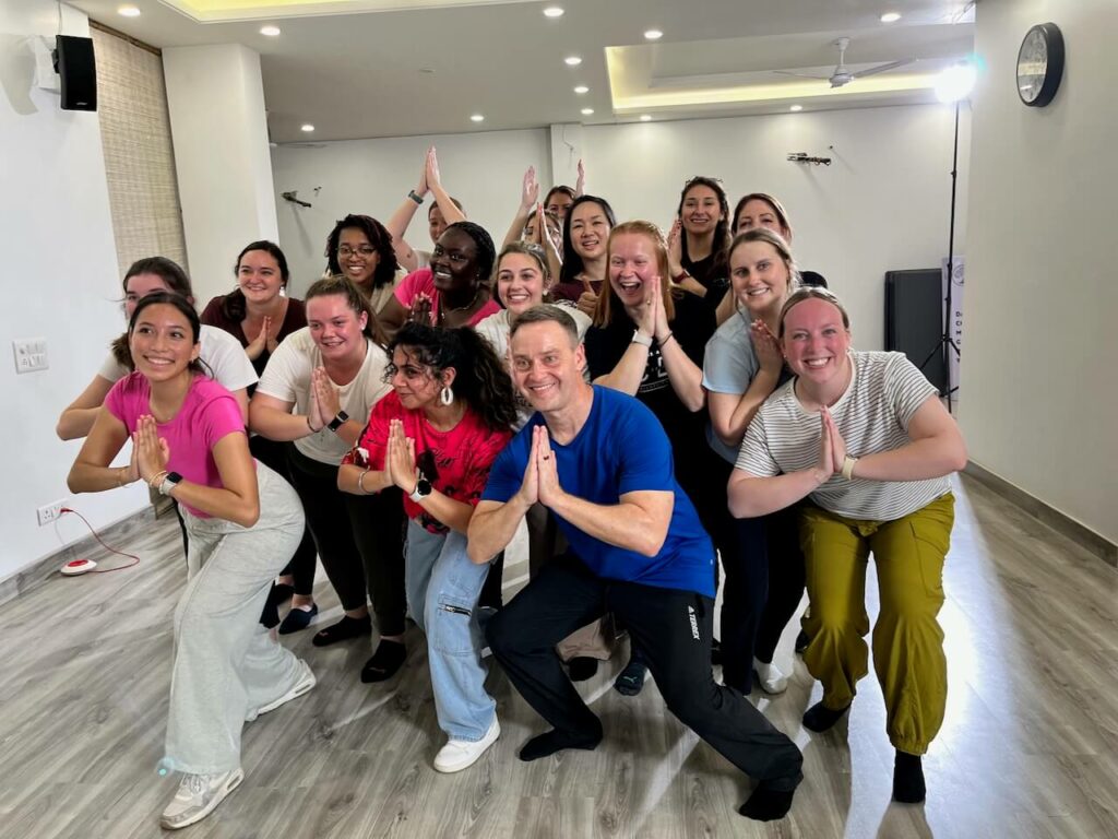 students learning Bollywood dancing during Study Abroad in India program